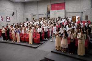 Estudiantes de la Institución Universitaria del Caribe, en el Foro Académico