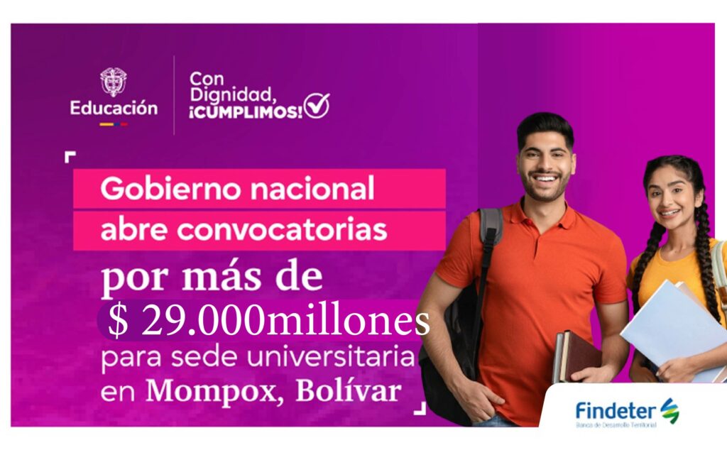 Gobierno Nacional reafirma su compromiso con la Institución Universitaria del Caribe (Unicaribe) para brindar ‘Más Oportunidades Para La Gente’ de Bolívar a través de la formación profesional.
