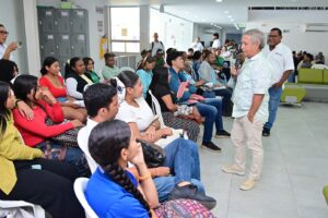 Delfín Sierra quien lideró el espacio «Historias de mi territorio».