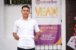 Denilson de Jesús Sarmiento Pizarro, del programa Técnico Profesional en Soporte y Operaciones de Sistemas Informáticos, alcanzó la quinta posición con el proyecto Vita Banana Snack.
