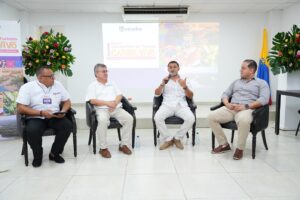 Panel «La Operación hotelera en el Magdalena: ocupación, retos y talento humano», el cual contó con la participación de Omar García Silva (presidente de Cotelco); Jorge Romero Escobar (gerente Hotel BE La Sierra) y Miguel Escorcia Ordóñez (gerente del Hotel Tamacá Beach Resort).